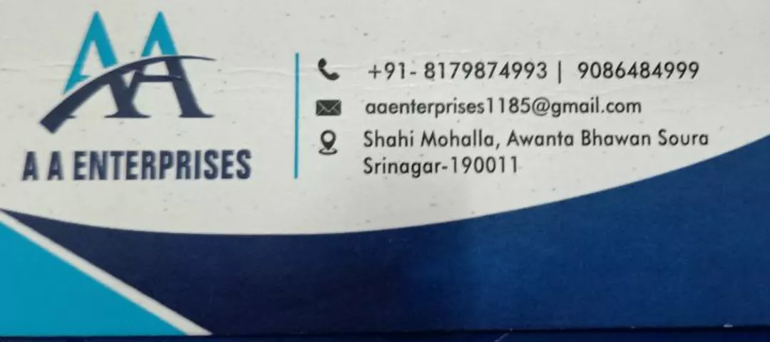Visiting card store images of AA.Enterprises