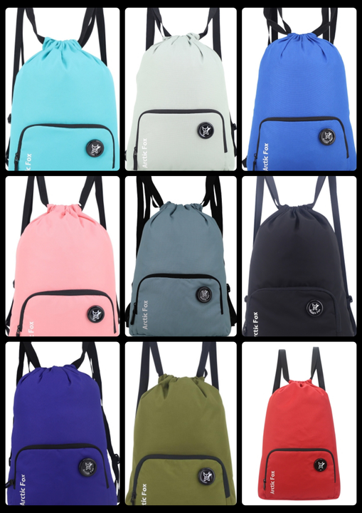 Post image Price ; ₹ 225  (Peck Of 1  Price ) Arctic Fox Black Drawstring Bag 15 L Backpack
Color: Aquamarine, Black, Brown, DG Print, Dark Purple, Gray green, IndigoB, Martini, Red, Spinel, Turquoise
Capacity: 15 L, W x H : 12.5 x 18 inch1 Compartment
Without Laptop SleeveMaterial: PolyesterWithout Rain Cover
Free Shipping 10 Days Return Policy, No questions asked.All India service 🇮🇳