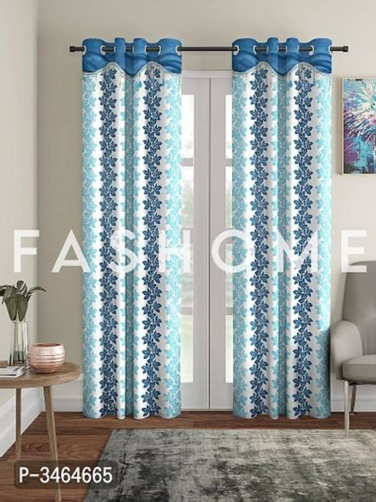 FasHome Polyester Eyelet Fitting Long Door Curtains - Pack Of 2 uploaded by business on 6/29/2022