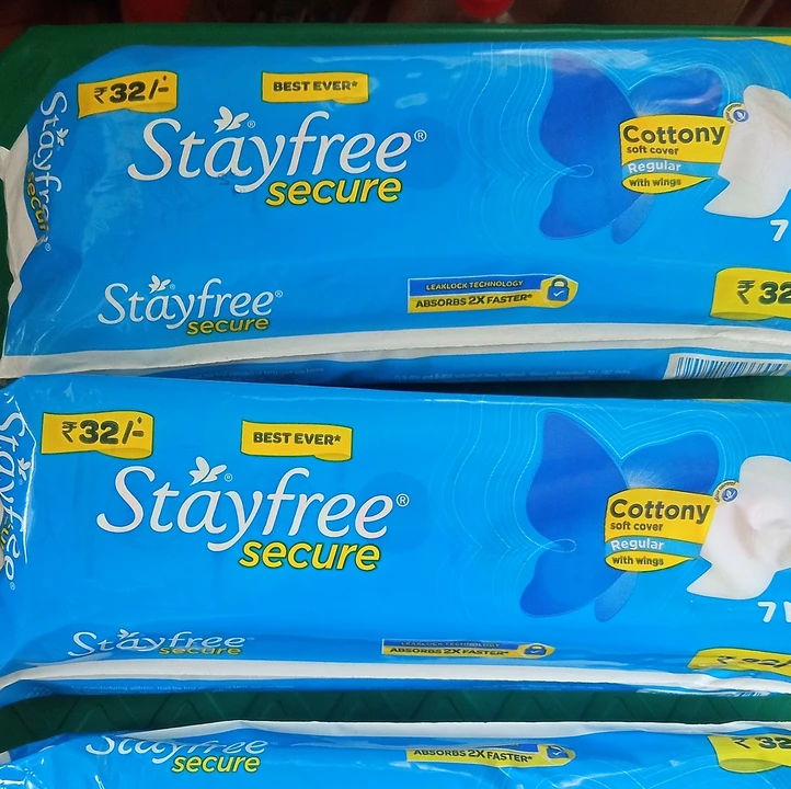 Stay free Sanitary pad Regular Mrp 32/- uploaded by business on 6/29/2022
