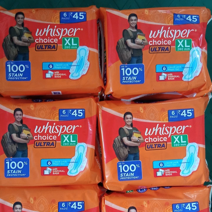 Whisper Ultra XL sanitary pad Mrp 45/- uploaded by Angels baby store on 6/29/2022