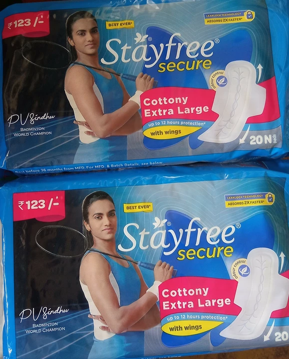 Stay free sanitary pad XL Mrp 123/- uploaded by Angels baby store on 6/29/2022