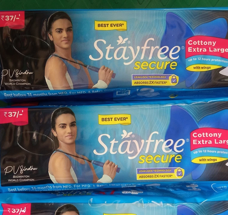 Stay free XL sanitary pad Mrp 37/- uploaded by business on 6/29/2022