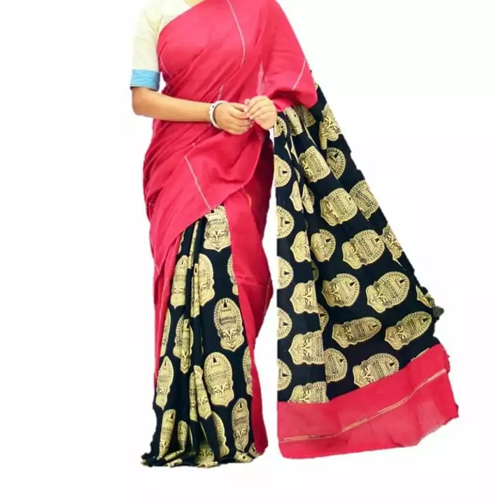 Khes Gurjuri cotton handloom saree with blouse  uploaded by R K CENTRE on 6/30/2022