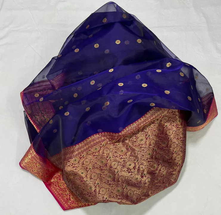 Pure chanderi nakshi border katan silk saree uploaded by Virasat chanderi handloom on 6/30/2022