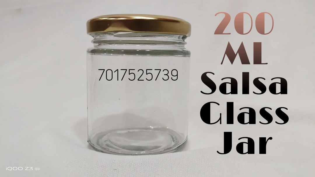200 ML Salsa Glass Jar with 63 mm Lug cap  uploaded by Crystal Glassware on 6/30/2022