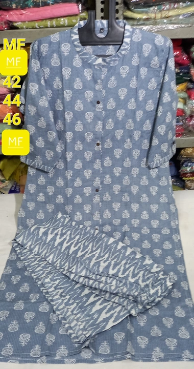 Product image with price: Rs. 555, ID: cottan-fabric-katha-stitch-work-kurtis-with-pant-b845649b