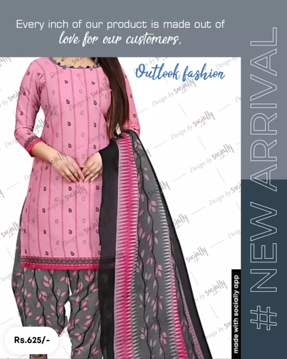 COTTON DRESS MATERIAL WITH DUPATTA  uploaded by business on 6/30/2022