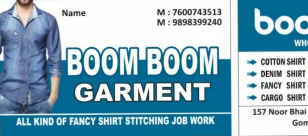 Visiting card store images of Boom Boom 💥