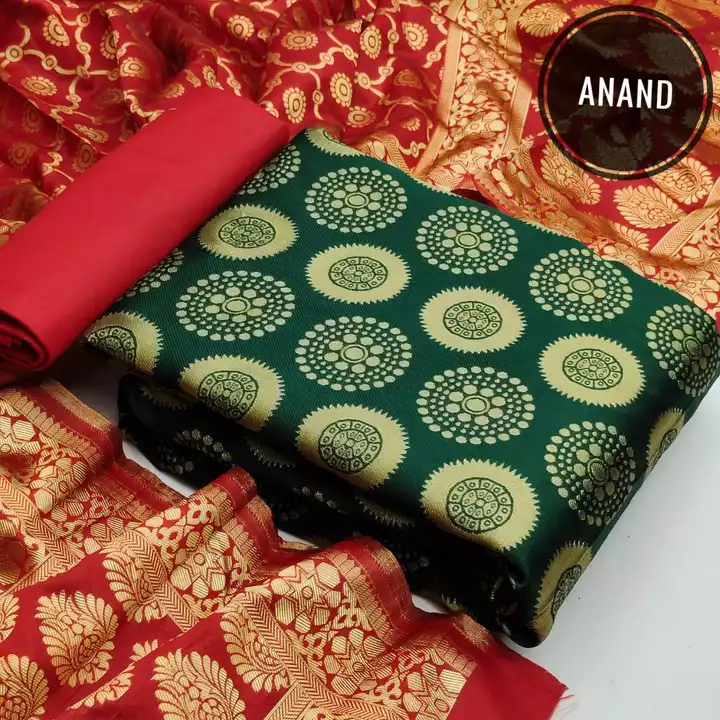 Catalog Name - ANAND

Top - Jacquard and Woven Work (2 Mtr)

Inner - No

Bottam - Jacquard (2 Mtr)

 uploaded by business on 6/30/2022