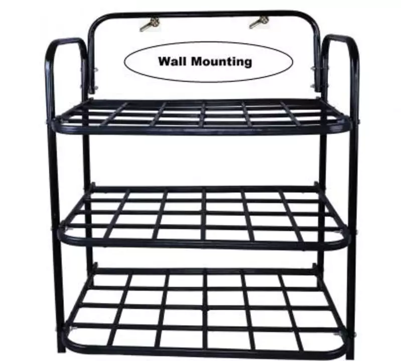 Wall mounting 3 step best quality fibre and iron colour - black  uploaded by VM BOND® on 6/30/2022