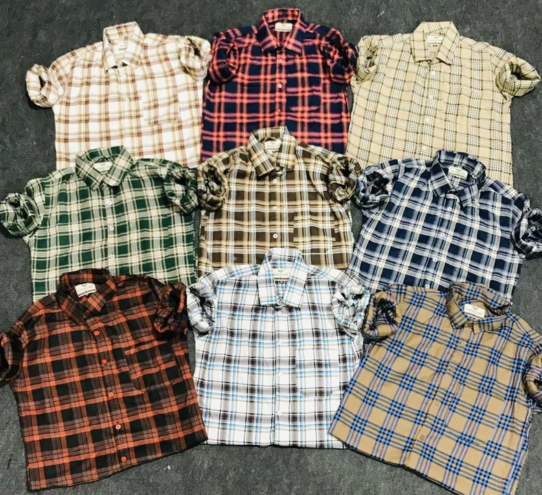 Men's Cotton full sleeves check shirts low range  uploaded by business on 7/1/2022