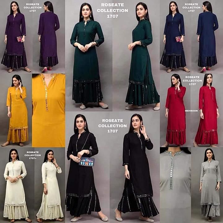 Rayon trendy kurti uploaded by business on 11/7/2020