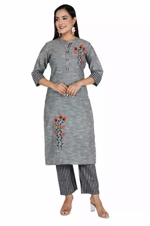 Beautiful Kurti with Pant 
Fabric - South Khadi Cotton
Kurti length -44 uploaded by business on 7/1/2022
