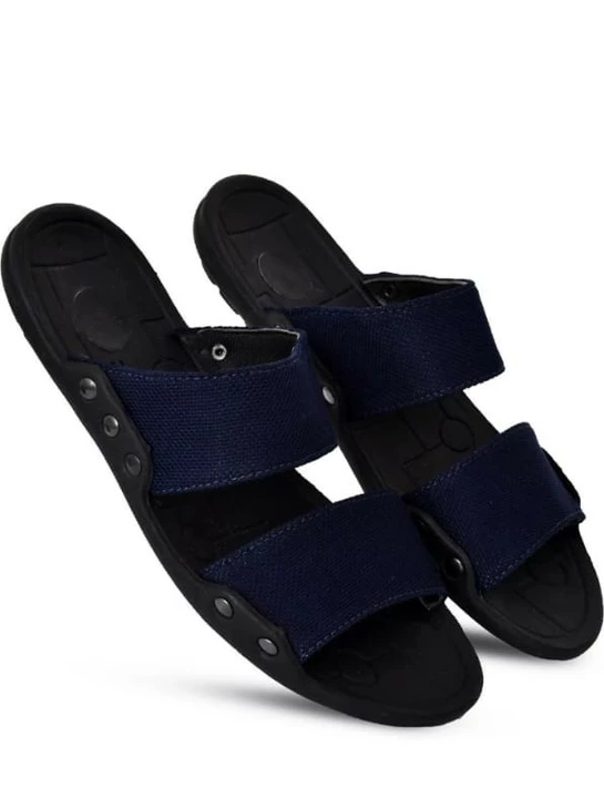Faxyfoot synthetic Leather Nevy Blue 💙 Comfort And Fashionable Daily wear  Slipper on sandals for M uploaded by SSG ENTERPRISES on 7/1/2022
