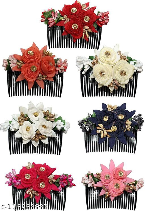 Flower Design Jooda Pin Pearl Hairpin Comb For Women pack of 7 uploaded by Retailer on 7/1/2022