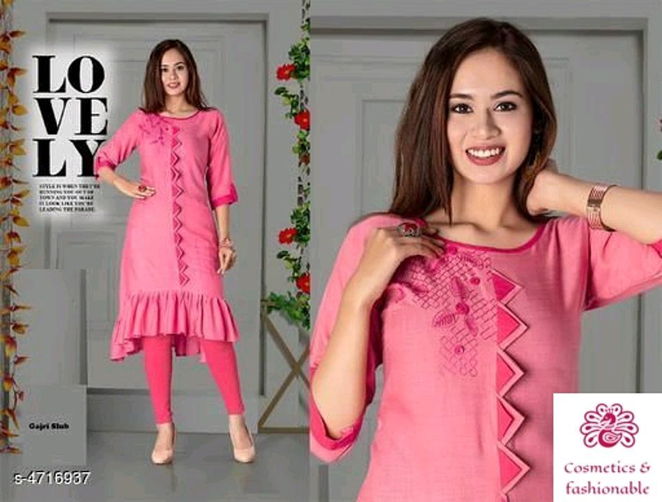 Rayon kurtis uploaded by cosmetics and fashionable on 11/7/2020