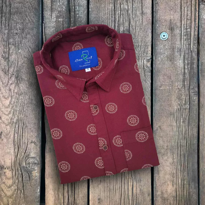 Red printed shirt uploaded by Vetkot Traders Pvt Ltd on 7/1/2022