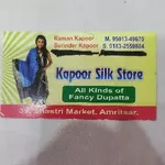 Business logo of Kapoor silk store