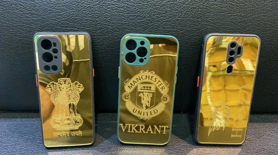 Customized gold mobile cover any theme you can print whatsapp uploaded by business on 7/1/2022