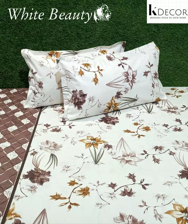 White beauty king size cotton bedsheets uploaded by SIMMI INTERNATIONAL on 7/1/2022