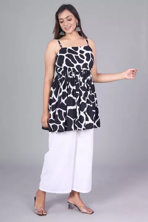 Post image summar leopard print top with white plazo
