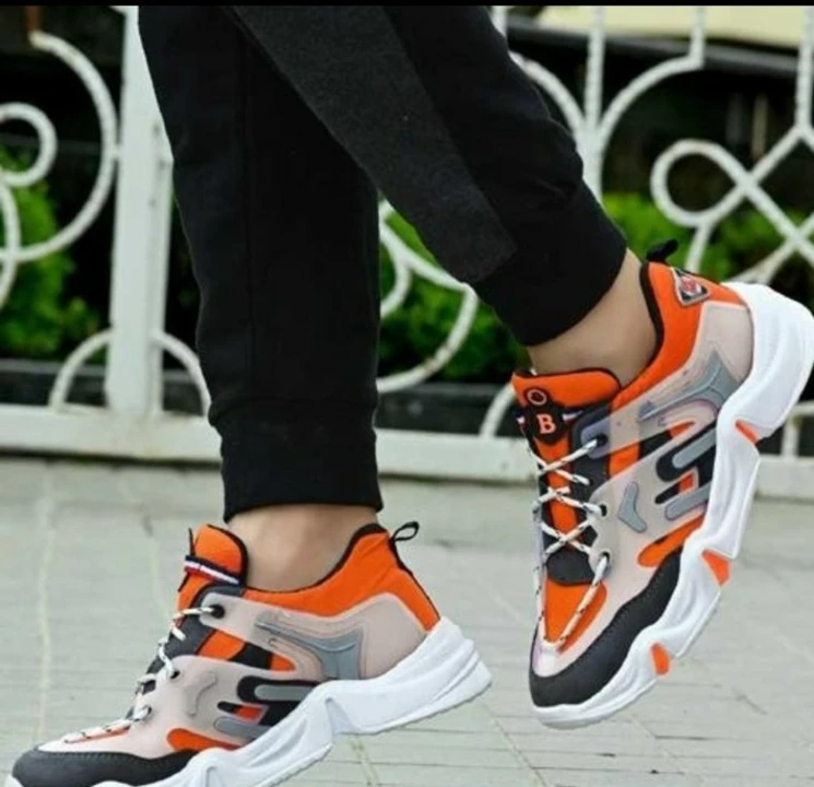 Foxyfoot Synthetic Leather Orange Comfort And Fashionable Daily Wear sports shoes for Men  uploaded by SSG ENTERPRISES on 7/2/2022