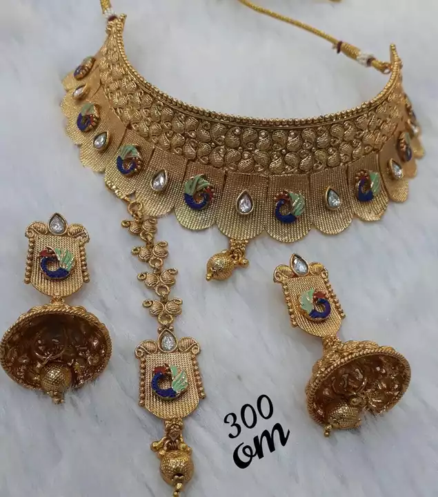 Fancy gold plated bridal set for women uploaded by SHOPPING VILLA COLLECTION on 7/2/2022