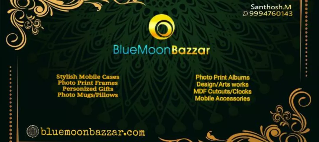 Visiting card store images of BlueMoonbazar.in
