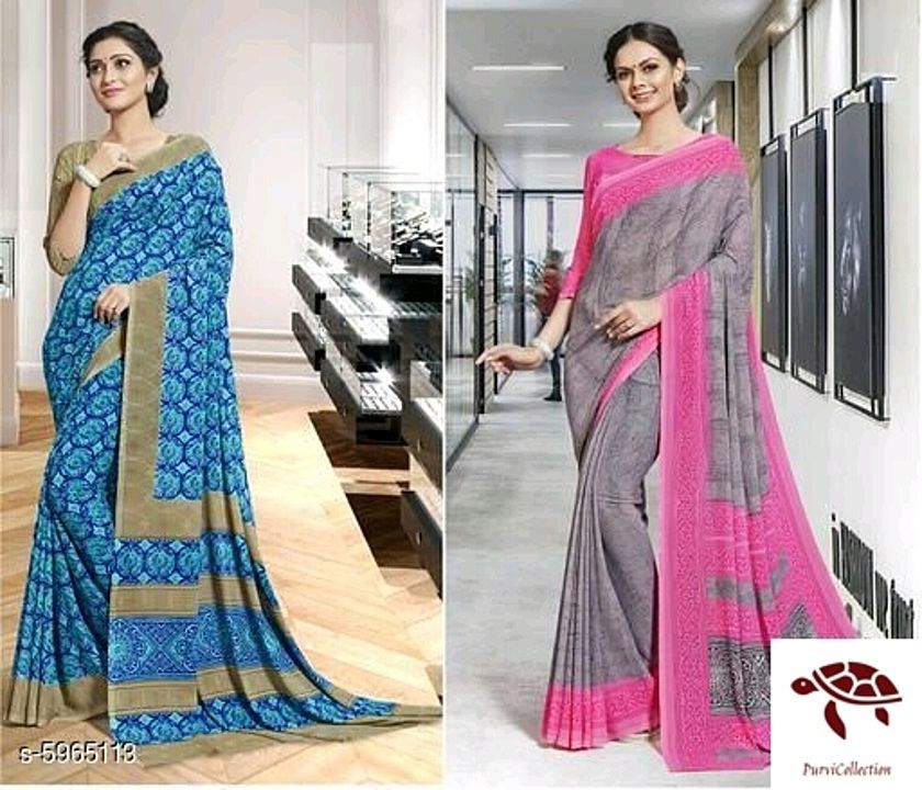 Georgette saree  uploaded by business on 6/19/2020