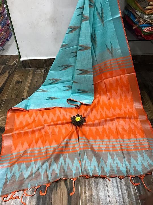 Post image Pure cotton ikkath saree
With blouse piece