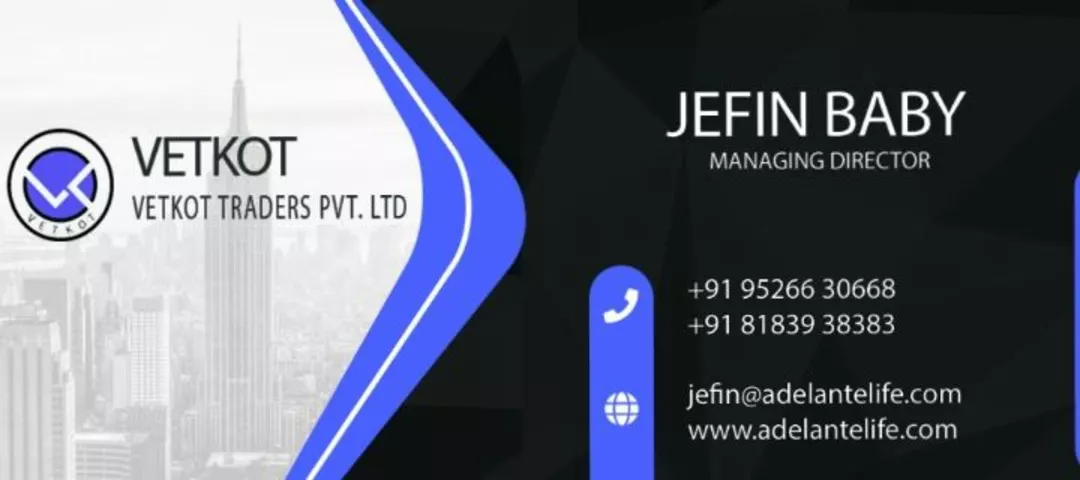 Visiting card store images of Vetkot Traders Pvt Ltd