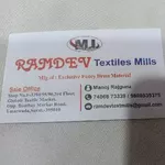 Business logo of Ramdev textiles mills