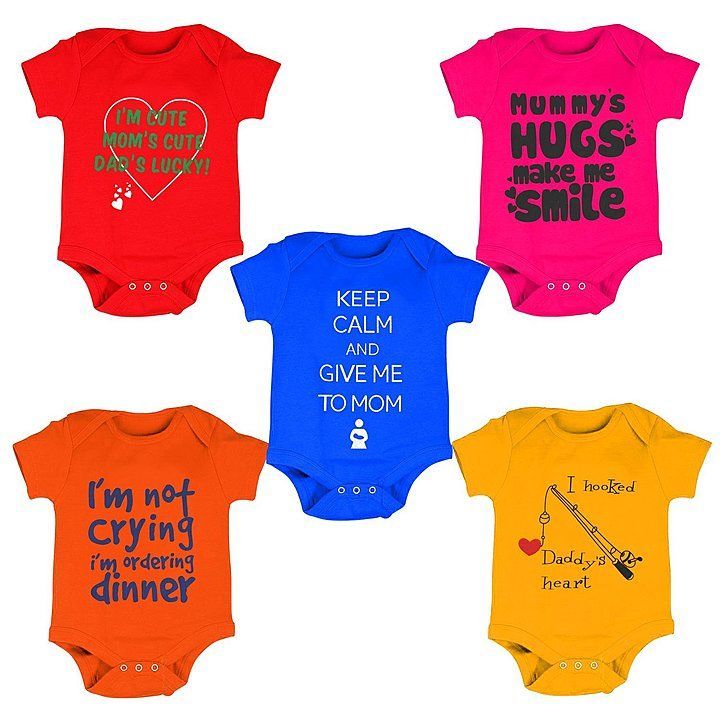 Kiddeo Baby Boy's and Baby Girl's Cotton Bodysuits Pack of 5
 uploaded by My Shop Prime on 6/19/2020