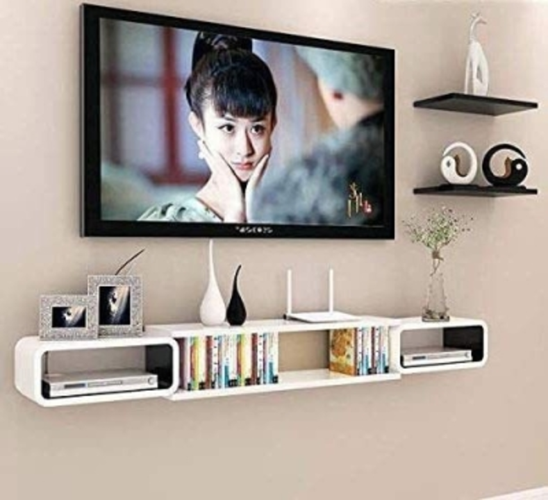 Bharat Impex wooden wall shelf set top box stand white MDF Free Delevery Cash On Delevery uploaded by business on 7/3/2022