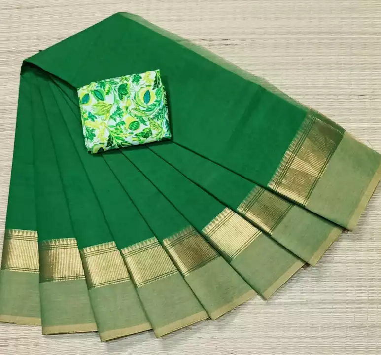 Fancy border cotton saree  uploaded by business on 7/3/2022