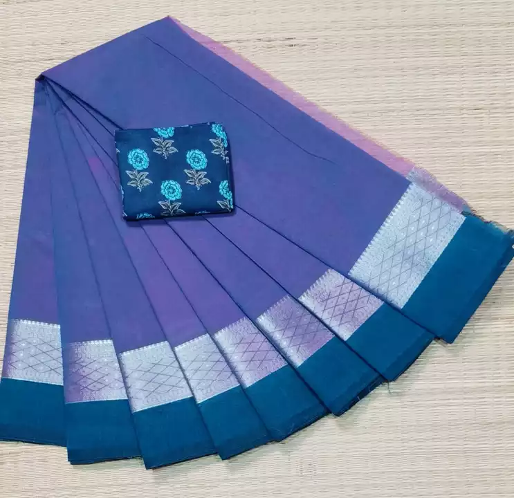 Fancy border cotton saree  uploaded by business on 7/3/2022