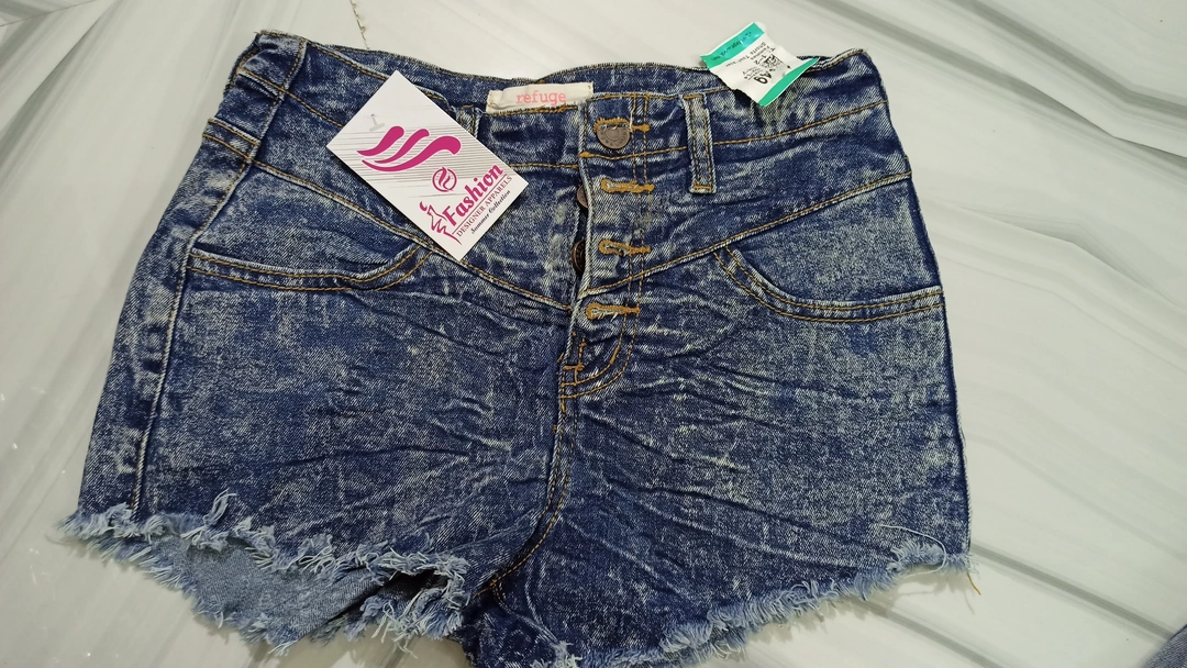 Ladies branded denim shorts uploaded by Delhi Garments wholesale  on 7/3/2022