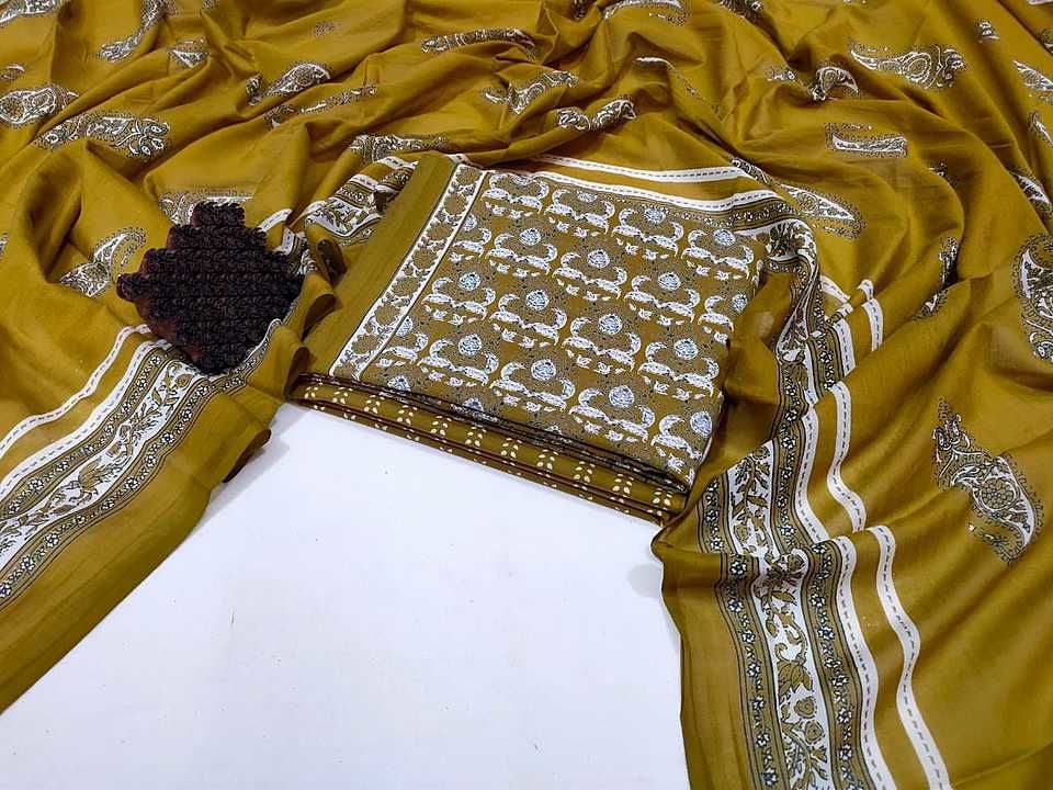 ❤️new collection❤️ 
Block printed soft and beautifull cotton suit set with *cotton dupatta* uploaded by Shree Shyam handicraft on 11/8/2020