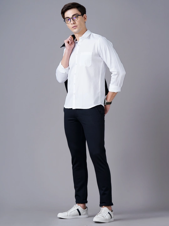 Solid white casual shirt for men  uploaded by business on 7/4/2022