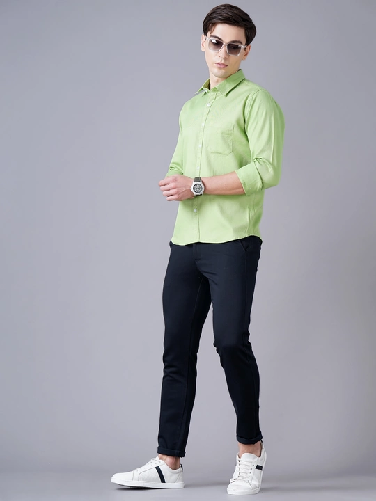 Solid pista green casual shirt for men  uploaded by Vetkot Traders Pvt Ltd on 7/4/2022