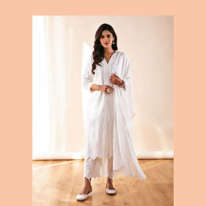 Pant and dupatta set uploaded by business on 7/4/2022