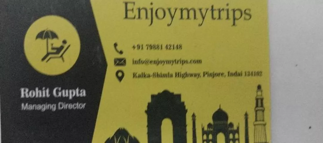 Visiting card store images of Enjoy My Trips