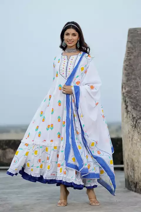Long dress with duptta uploaded by Satyam Creation on 7/4/2022