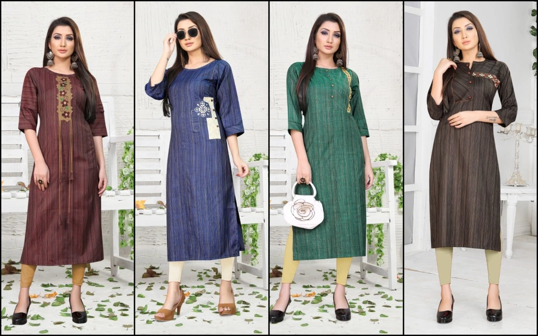 Post image CATALOG NAME: Y PANDEY RUPALI KURTI

FABRIC: Cotton Bland

SIZE :M-38,L-40,XL-42,XXL-44

LENGTH: 44 Plus

 Work: Embroidery work

 Sleeves: 3/4 Sleeve

TOTAL DESIGN : 4

Rate : 440 /-