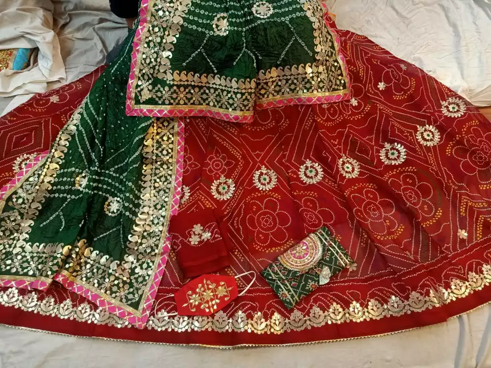 Lehnge choli with maks and purs  uploaded by Nishi clothes on 7/4/2022