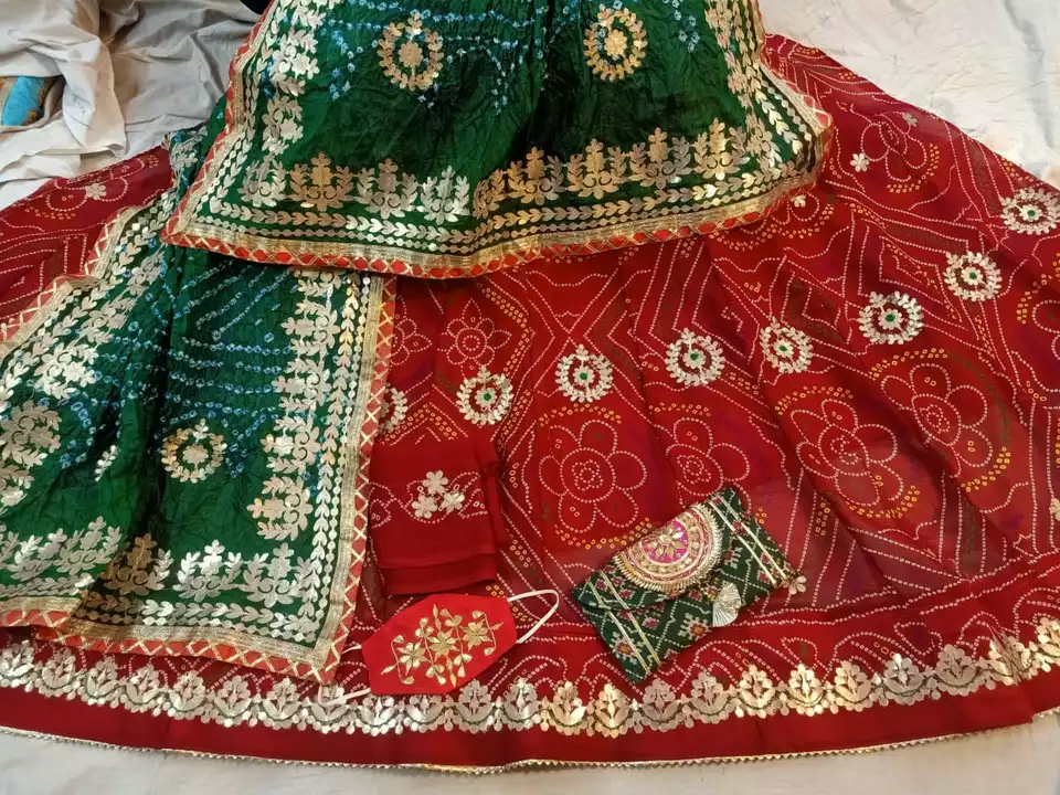 Lehnge choli with maks and purs  uploaded by Nishi clothes on 7/4/2022