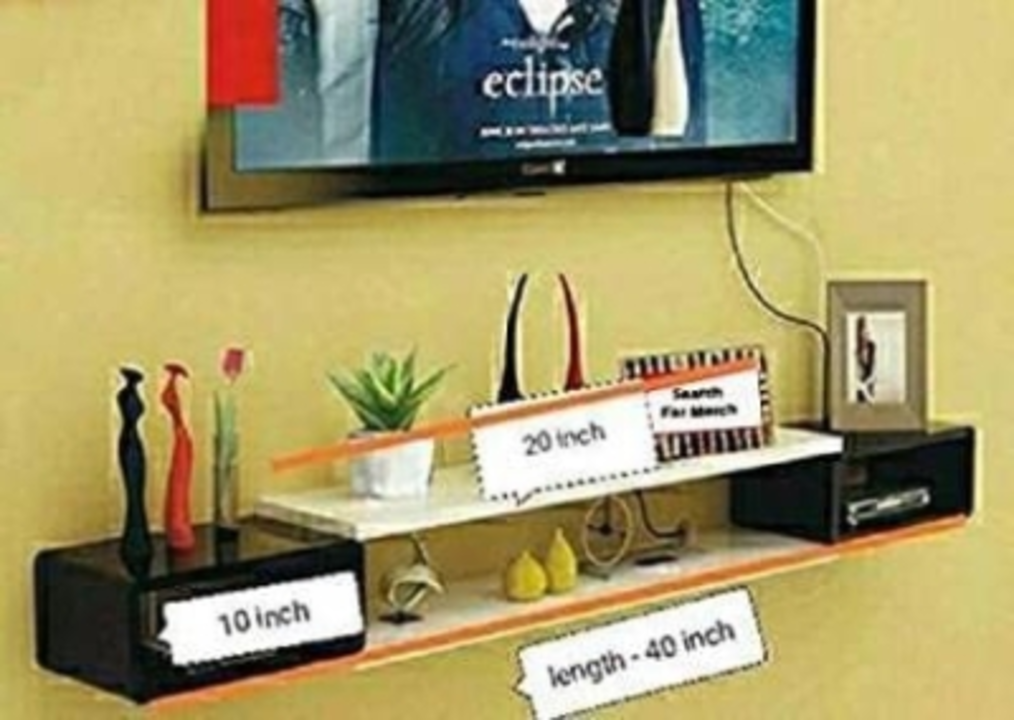 Bharat Impex Set Top Box Stand WiFi Router Wall Shelves Hold Speaker Cable Remote & More MDF (Medium uploaded by Unique India sre on 7/4/2022