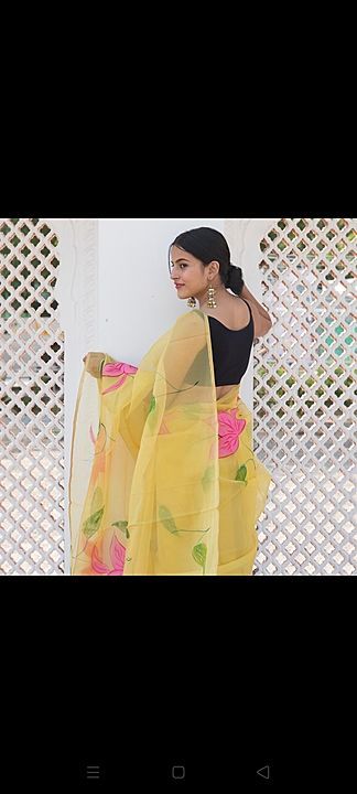New hand printed saree uploaded by business on 11/8/2020
