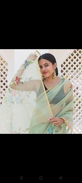 New hand printed saree uploaded by business on 11/8/2020